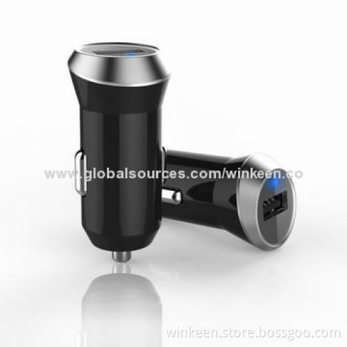 MFI-approved 10W Mini In-car Charger with CE, RoHS, FCC Certificates